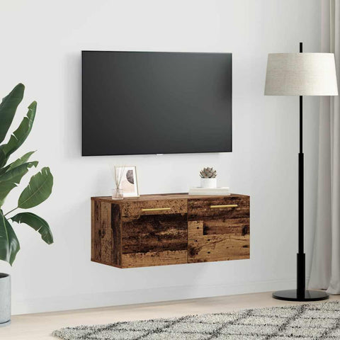vidaXL Wall Cabinet Old wood 80 x 36.5 x 35 cm Engineered wood