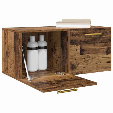vidaXL Wall Cabinet Old wood 80 x 36.5 x 35 cm Engineered wood
