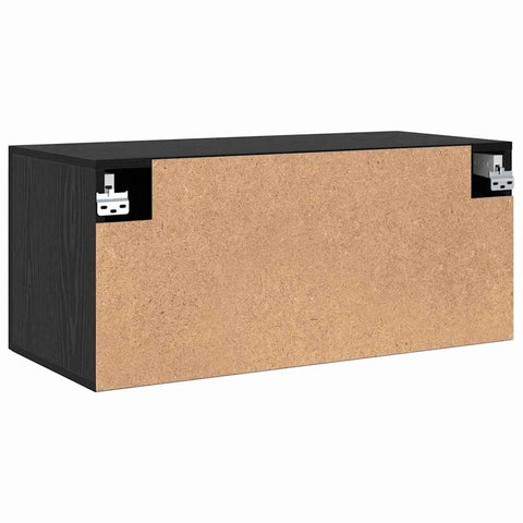 vidaXL Wall Cabinet Black oak 80 x 36.5 x 35 cm Engineered wood