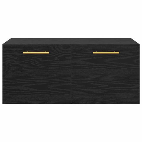 vidaXL Wall Cabinet Black oak 80 x 36.5 x 35 cm Engineered wood