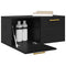 vidaXL Wall Cabinet Black oak 80 x 36.5 x 35 cm Engineered wood