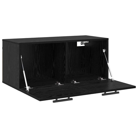 vidaXL Wall Cabinet Black oak 80 x 36.5 x 35 cm Engineered wood