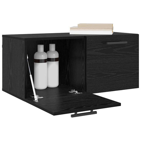 vidaXL Wall Cabinet Black oak 80 x 36.5 x 35 cm Engineered wood