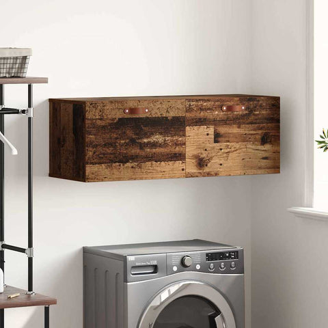 vidaXL Wall Cabinet Old wood 100 x 36.5 x 35 cm Engineered wood