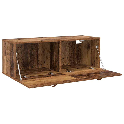 vidaXL Wall Cabinet Old wood 100 x 36.5 x 35 cm Engineered wood