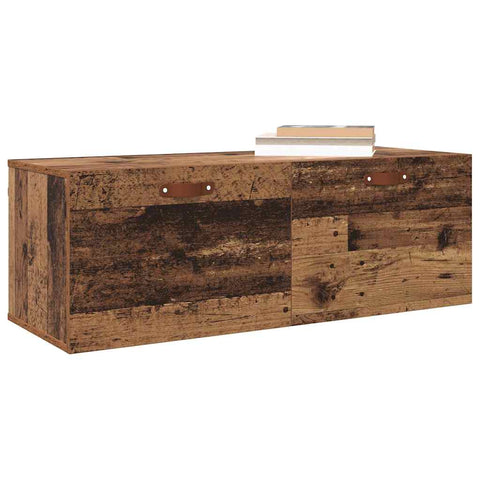 vidaXL Wall Cabinet Old wood 100 x 36.5 x 35 cm Engineered wood