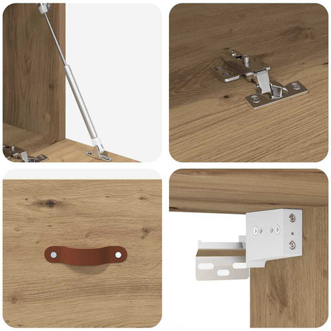 vidaXL Wall Cabinet Artisan oak 100 x 36.5 x 35 cm Engineered wood