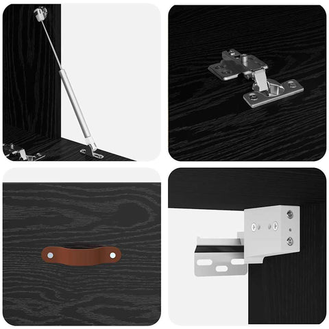 vidaXL Wall Cabinet Black oak 100 x 36.5 x 35 cm Engineered wood