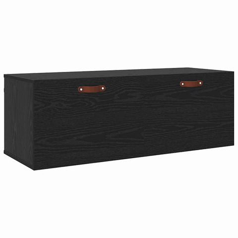 vidaXL Wall Cabinet Black oak 100 x 36.5 x 35 cm Engineered wood