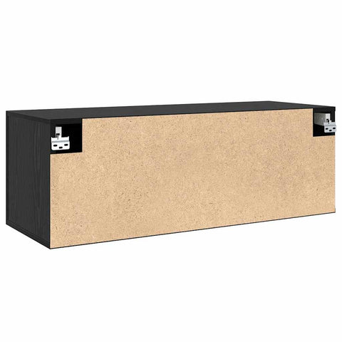 vidaXL Wall Cabinet Black oak 100 x 36.5 x 35 cm Engineered wood