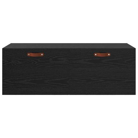 vidaXL Wall Cabinet Black oak 100 x 36.5 x 35 cm Engineered wood