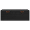 vidaXL Wall Cabinet Black oak 100 x 36.5 x 35 cm Engineered wood