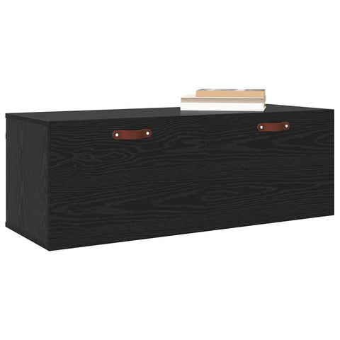 vidaXL Wall Cabinet Black oak 100 x 36.5 x 35 cm Engineered wood