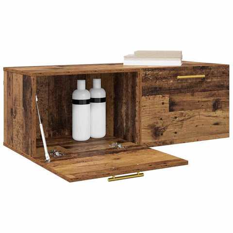 vidaXL Wall Cabinet Old wood 100 x 36.5 x 35 cm Engineered wood