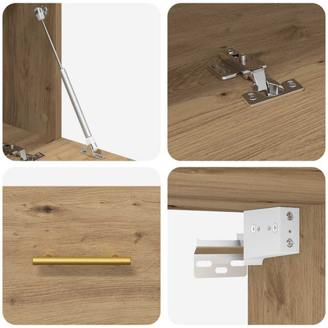 vidaXL Wall Cabinet Artisan oak 100 x 36.5 x 35 cm Engineered wood