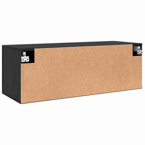 vidaXL Wall Cabinet Black oak 100 x 36.5 x 35 cm Engineered wood