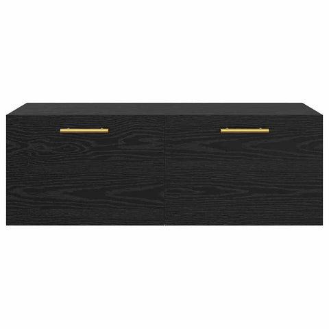 vidaXL Wall Cabinet Black oak 100 x 36.5 x 35 cm Engineered wood