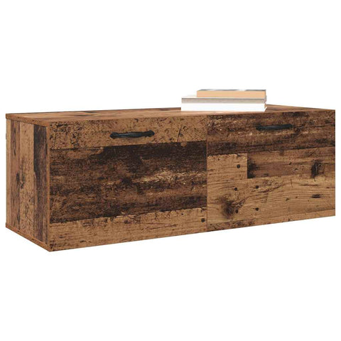 vidaXL Wall Cabinet Old wood 100 x 36.5 x 35 cm Engineered wood