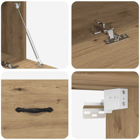 vidaXL Wall Cabinet Artisan oak 100 x 36.5 x 35 cm Engineered wood
