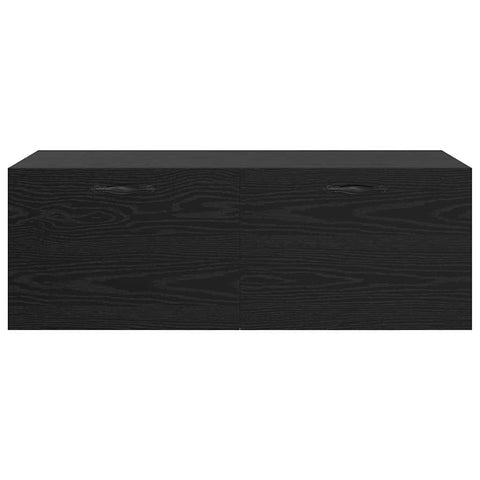 vidaXL Wall Cabinet Black oak 100 x 36.5 x 35 cm Engineered wood