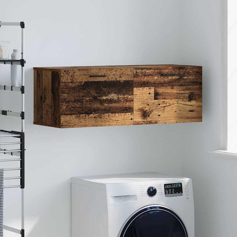 vidaXL Wall Cabinet Old wood 100 x 36.5 x 35 cm Engineered wood