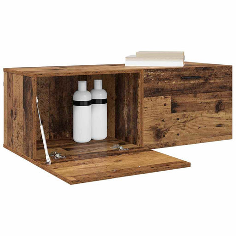 vidaXL Wall Cabinet Old wood 100 x 36.5 x 35 cm Engineered wood