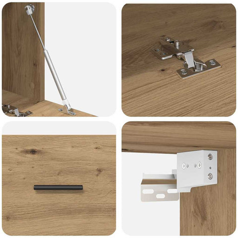 vidaXL Wall Cabinet Artisan oak 100 x 36.5 x 35 cm Engineered wood