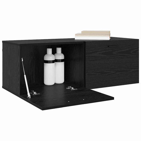 vidaXL Wall Cabinet Black oak 100 x 36.5 x 35 cm Engineered wood