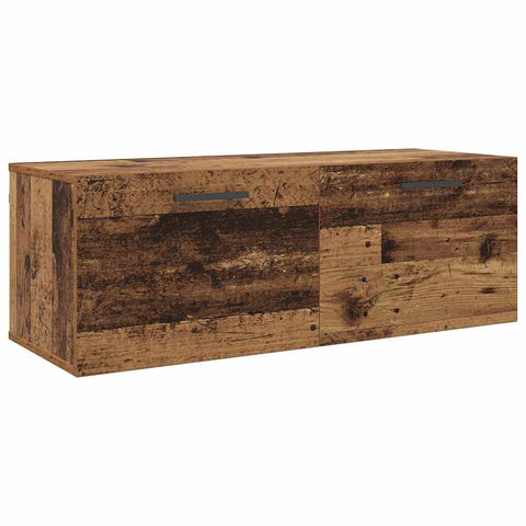 vidaXL Wall Cabinet Old wood 100 x 36.5 x 35 cm Engineered wood