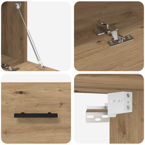 vidaXL Wall Cabinet Artisan oak 100 x 36.5 x 35 cm Engineered wood
