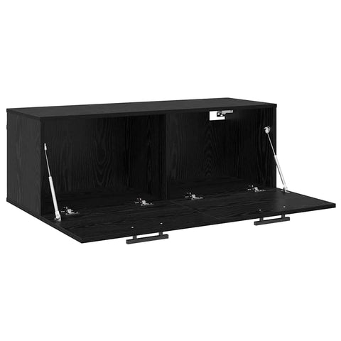 vidaXL Wall Cabinet Black oak 100 x 36.5 x 35 cm Engineered wood