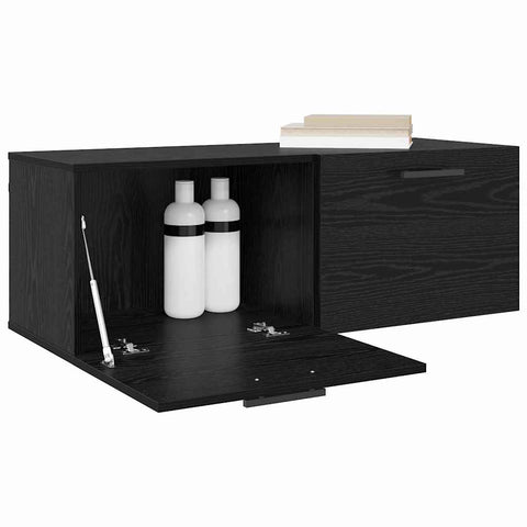 vidaXL Wall Cabinet Black oak 100 x 36.5 x 35 cm Engineered wood