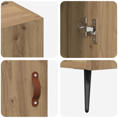 vidaXL Sideboard Brown 90 x 34 x 80 cm Engineered wood