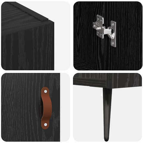 vidaXL Sideboard Black 90 x 34 x 80 cm Engineered wood