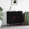vidaXL Sideboard Black 90 x 34 x 80 cm Engineered wood
