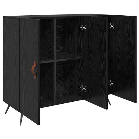 vidaXL Sideboard Black 90 x 34 x 80 cm Engineered wood