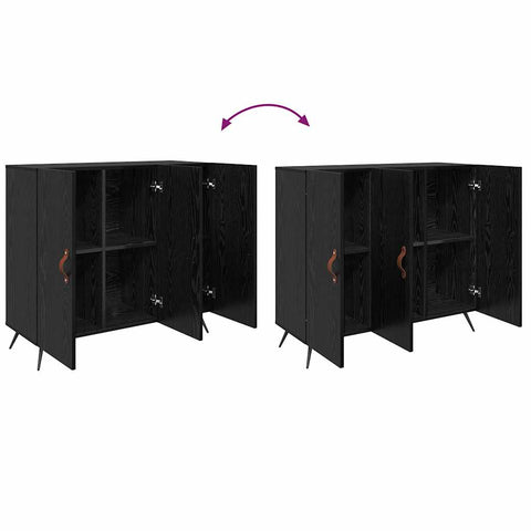 vidaXL Sideboard Black 90 x 34 x 80 cm Engineered wood