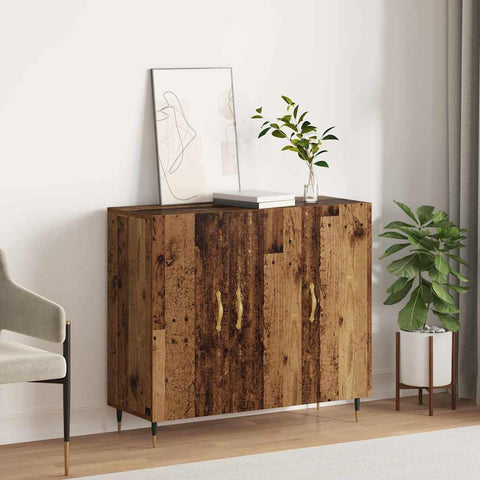 vidaXL Sideboard with Storage with Door Brown 90 x 34 x 80 cm Engineered wood