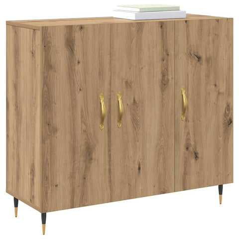 vidaXL Sideboard with Storage with Door Brown 90 x 34 x 80 cm Engineered wood