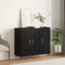 vidaXL Sideboard with Storage with Door Black 90 x 34 x 80 cm Engineered wood