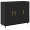 vidaXL Sideboard with Storage with Door Black 90 x 34 x 80 cm Engineered wood