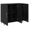 vidaXL Sideboard with Storage with Door Black 90 x 34 x 80 cm Engineered wood