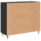 vidaXL Sideboard with Storage with Door Black 90 x 34 x 80 cm Engineered wood