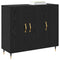 vidaXL Sideboard with Storage with Door Black 90 x 34 x 80 cm Engineered wood