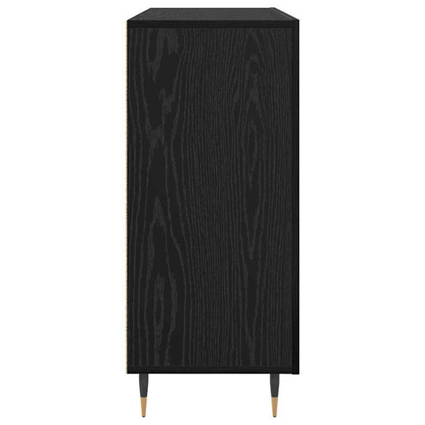 vidaXL Sideboard with Storage with Door Black 90 x 34 x 80 cm Engineered wood