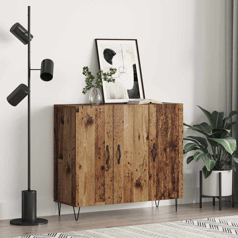 vidaXL Sideboard Old wood 90 x 34 x 80 cm Engineered wood