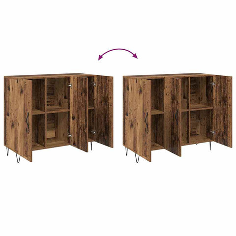 vidaXL Sideboard Old wood 90 x 34 x 80 cm Engineered wood
