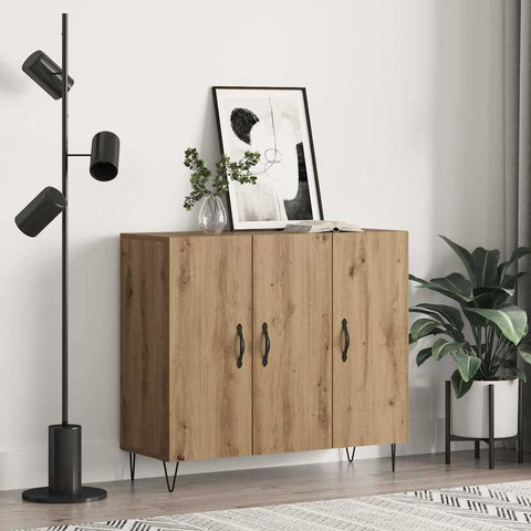 vidaXL Sideboard Artisan oak 90 x 34 x 80 cm Engineered wood