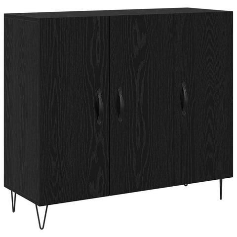 vidaXL Sideboard Black oak 90 x 34 x 80 cm Engineered wood