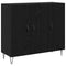 vidaXL Sideboard Black oak 90 x 34 x 80 cm Engineered wood